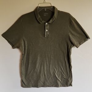 CLUB MONACO Olive Green Men's Polo Shirt, Size L